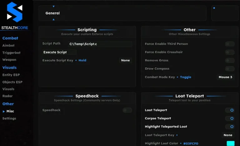 DayZ Misc Cheat Menu